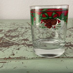 vintage beverage drinking glass christmas holiday